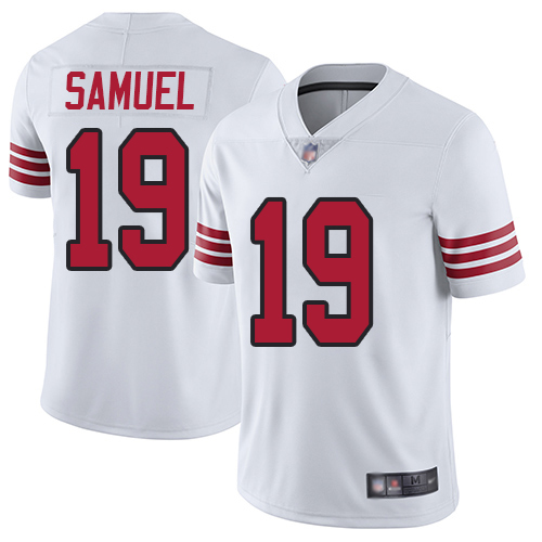 Men's Nike San Francisco 49ers #19 Deebo Samuel White Alternate Stitched NFL Vapor Untouchable Limited Jersey