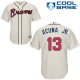 Atlanta Braves #13 Ronald Acuna Jr. Cream Cool Base Stitched Youth MLB Jersey