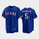 Men's #5 Corey Seager Texas Rangers Royal Replica MLB Flex Base Jersey