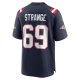 Men's New England Patriots Cole Strange Nike Navy Player Game Jersey