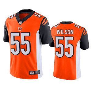 Men's Cincinnati Bengals #55 Logan Wilson Orange Vapor Limited Jersey