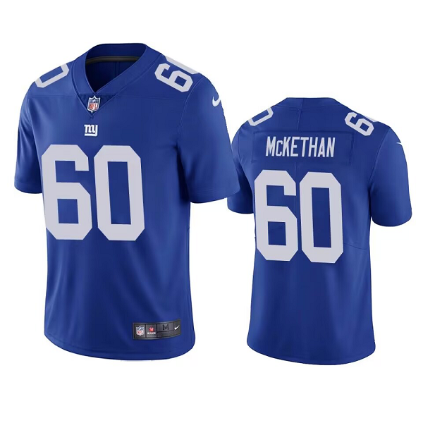 Men's New York Giants #60 Marcus McKethan Blue Vapor Limited NFL Jersey