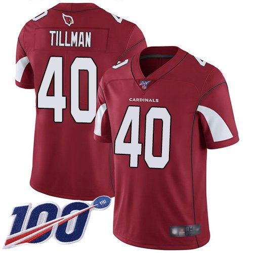 Arizona Cardinals #40 Pat Tillman Red Team Color Youth Stitched NFL 100th Season Vapor Limited Jersey