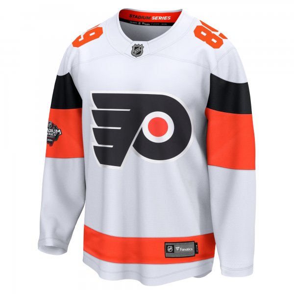 Men's Philadelphia Flyers Cam Atkinson Fanatics White 2024 NHL Stadium Series Breakaway Player Jersey