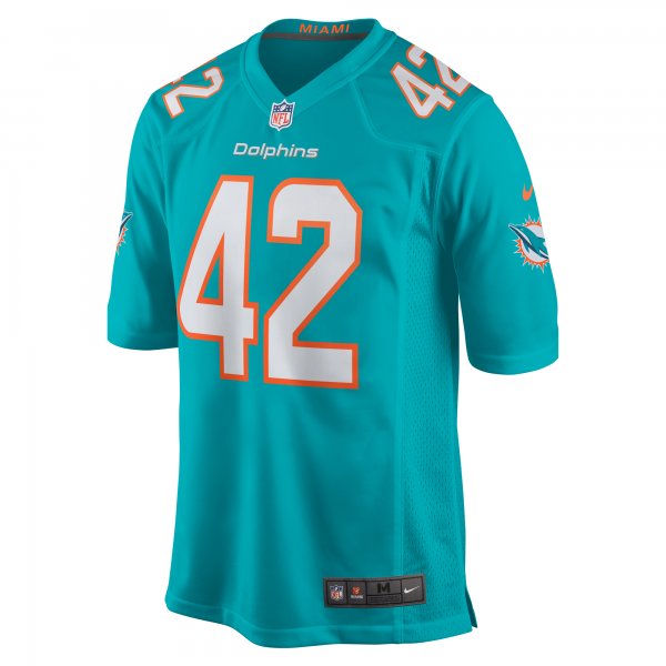 Men's Miami Dolphins Joshua Kalu Nike  Aqua Team Game Jersey