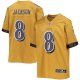 Youth Baltimore Ravens Lamar Jackson Nike Gold Inverted Team Game Jersey