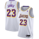 Men's Los Angeles Lakers #23 Lebron James Association Edition White Swingman NBA Jersey