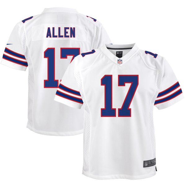 Youth Buffalo Bills Josh Allen Nike White Game Jersey