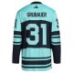 Men's Seattle Kraken Philipp Grubauer adidas Teal Reverse Retro 2.0 Player Jersey