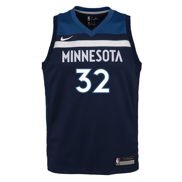 Youth Minnesota Timberwolves Karl-Anthony Towns Nike Navy Swingman Jersey - Icon Edition