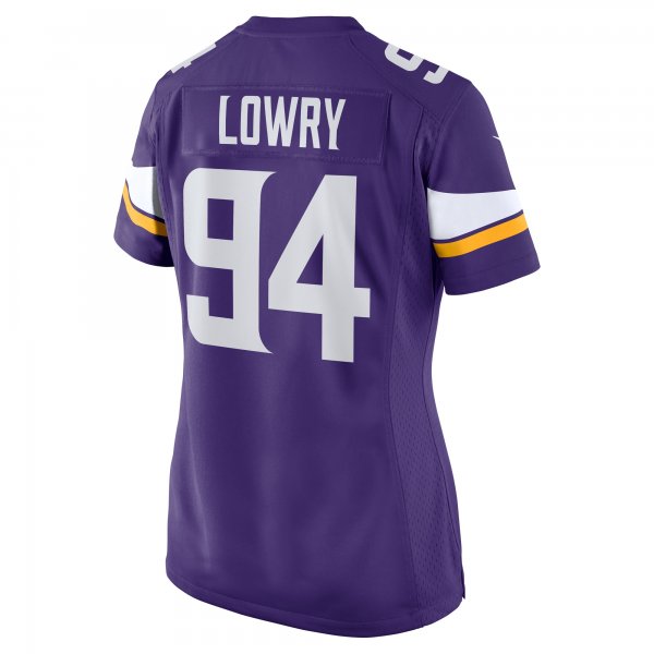 Women's Minnesota Vikings Dean Lowry Nike Purple Game Player Jersey