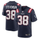 Men's Nike New England Patriots #38 Rhamondre Stevenson Navy Game Jersey