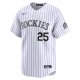 Men's Colorado Rockies Jacob Stallings Nike White Home Limited Player Jersey