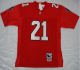 Mitchell And Ness Atlanta Falcons #21 Deion Sanders Red Throwback Stitched NFL Jersey