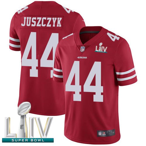 San Francisco 49ers #44 Kyle Juszczyk Red Team Color Super Bowl LIV Bound Youth Stitched NFL Vapor Untouchable Limited Jersey