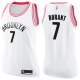 Brooklyn Nets #7 Kevin Durant White/Pink Women's NBA Swingman Fashion Jersey