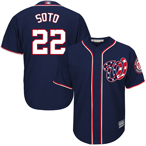 Washington Nationals #22 Juan Soto Blue Cool Base Stitched Youth MLB Jersey