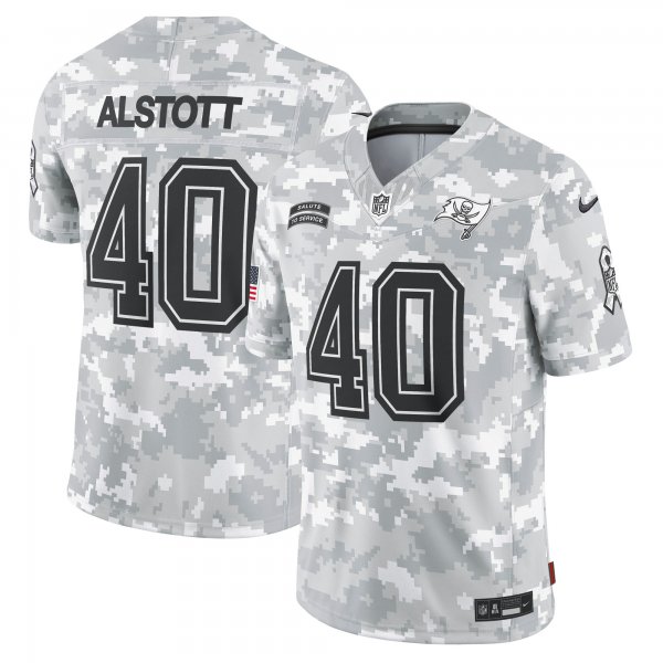 Men's Tampa Bay Buccaneers #40 Mike Alstott Nike Arctic Camo 2024 Salute to Service Retired Player Limited Jersey