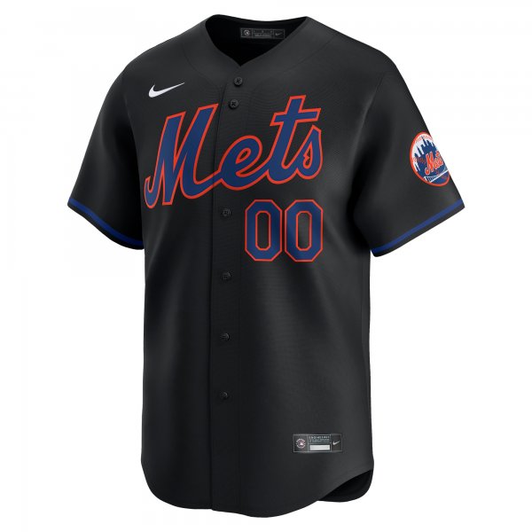 Men's New York Mets  Nike Black  Alternate Limited Custom Jersey