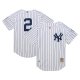 Men's New York Yankees Derek Jeter Mitchell & Ness White 2014 Cooperstown Collection Throwback Jersey