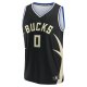 Youth Milwaukee Bucks Damian Lillard Fanatics Black Fast Break Player Jersey - Statement Edition