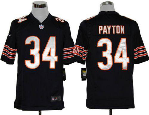 Nike Chicago Bears #34 Walter Payton Navy Blue Team Color Men's Stitched NFL Game Jersey