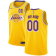 Men's Los Angeles Lakers Customized Yellow Nike City Edition Number Swingman Jersey