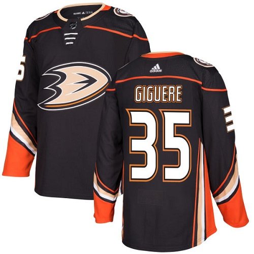 Adidas Anaheim Ducks #35 Jean-Sebastien Giguere Black Home Stitched NHL Jersey