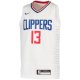 Youth LA Clippers Paul George Nike White 2020/21 Swingman Jersey - Association Edition