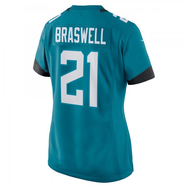 Women's Jacksonville Jaguars Christian Braswell Nike  Teal Team Game Jersey