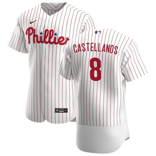 Youth Philadelphia Phillies #8 Nick Castellanos 2022 Nike Home Player White MLB Jersey