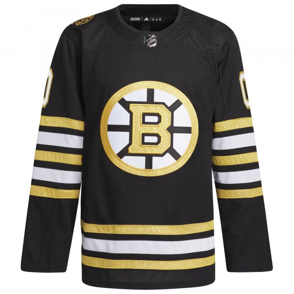 Men's Boston Bruins  adidas Black  100th Anniversary Primegreen Custom Jersey