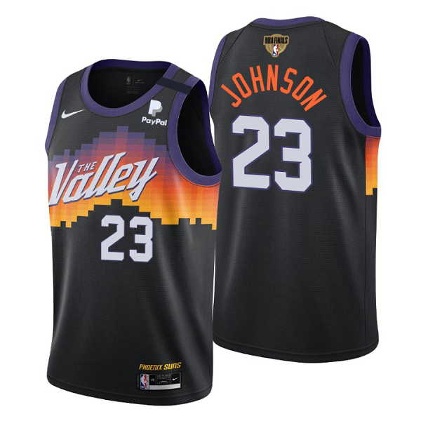 Men's Phoenix Suns #23 Cameron Johnson 2021 NBA Finals Bound City Edition Jersey