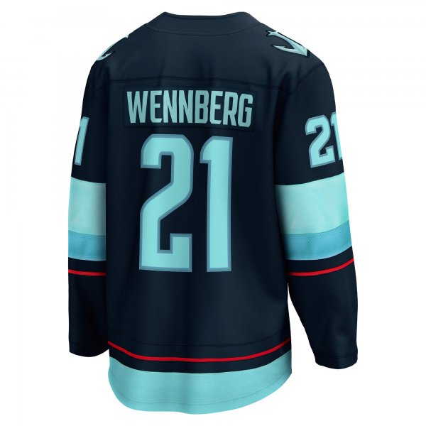 Men's Seattle Kraken Alexander Wennberg Fanatics Navy Home Breakaway Player Jersey