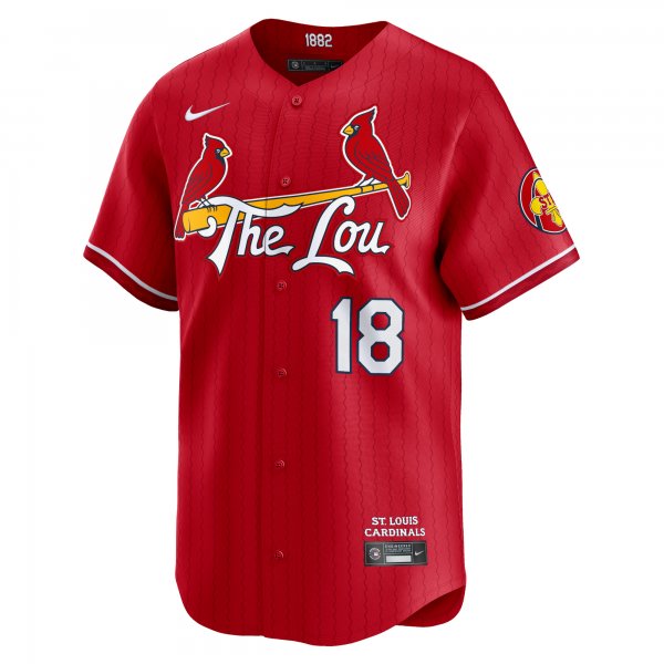 Men's St. Louis Cardinals Jordan Walker Nike Red 2024 City Connect Limited Player Jersey