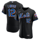 Men's New York Mets #12 Francisco Lindor Nike Black 2022 Alternate Player Jersey