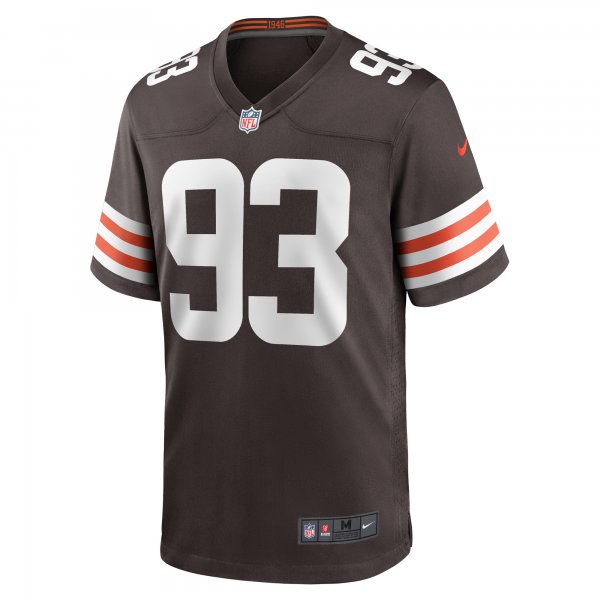 Men's Cleveland Browns Shelby Harris Nike  Brown Team Game Jersey