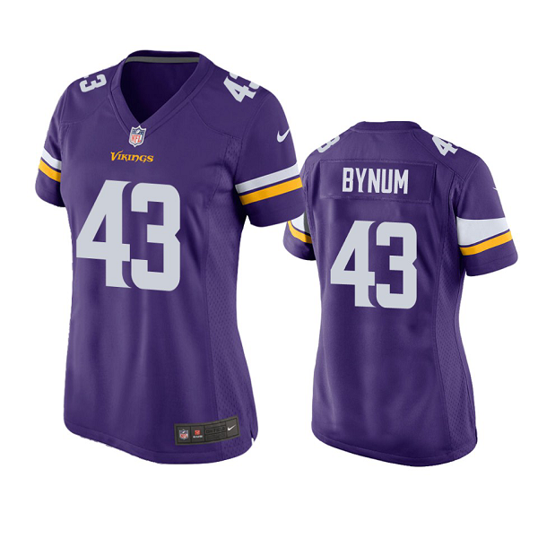 Women's Nike NFL Minnesota Vikings Camryn Bynum #43 Purple Limited Jersey