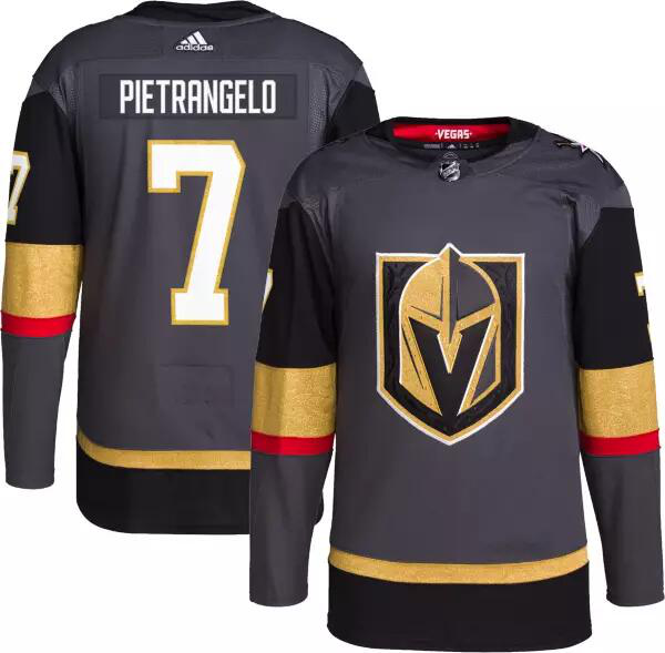 Men's Vegas Golden Knights #7 Alex Pietrangelo 2023 Stanley Cup Champions ADIZERO Flex Base Home Jersey