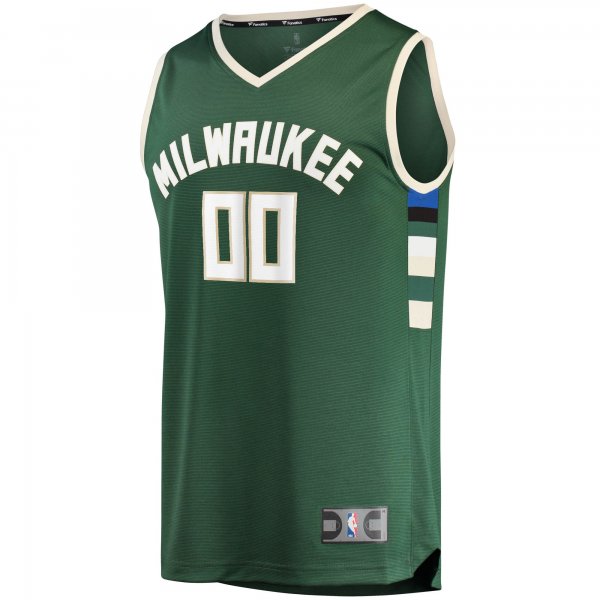 Youth Milwaukee Bucks Fanatics Hunter Green Fast Break Custom Replica Jersey - Icon Edition