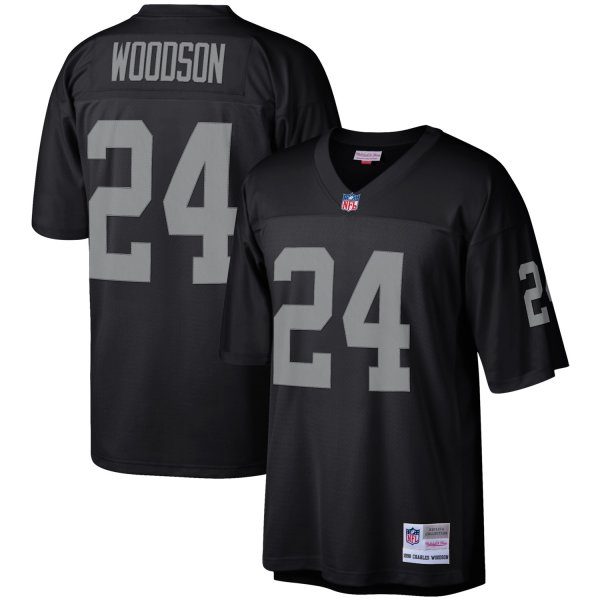 Men's Las Vegas Raiders Charles Woodson Mitchell & Ness Black Legacy Replica Jersey