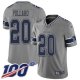 Dallas Cowboys #20 Tony Pollard Gray Youth Stitched NFL Limited Inverted Legend 100th Season Jersey