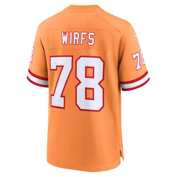 Men's Tampa Bay Buccaneers Tristan Wirfs Nike Orange Throwback Game Jersey