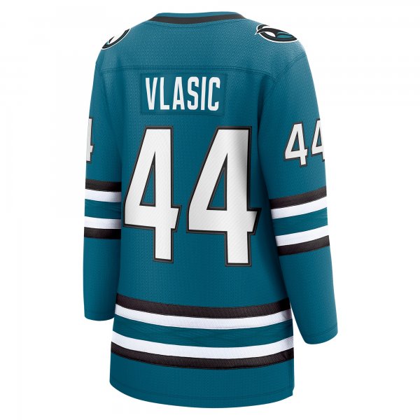 Women's San Jose Sharks Marc-Edouard Vlasic Fanatics Teal Home Breakaway Player Jersey