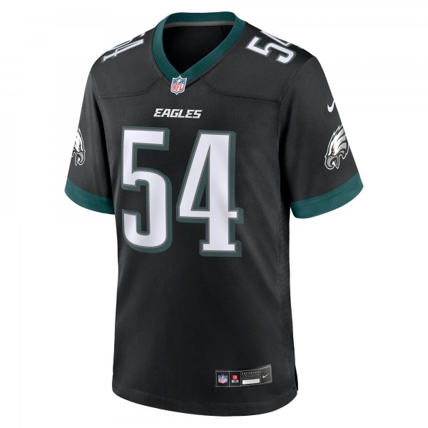 Men's Philadelphia Eagles Jeremiah Trotter Jr. Nike Black Alternate 2024 NFL Draft Game Jersey