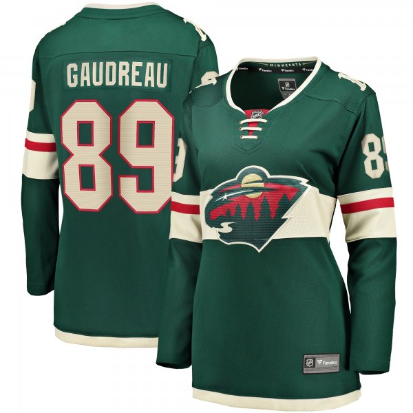 Women's Minnesota Wild Frederick Gaudreau Fanatics Green Home Breakaway Player Jersey