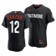 Men's Baltimore Orioles #12 Adam Frazier 2023 City Connect Black Flex Base Jersey