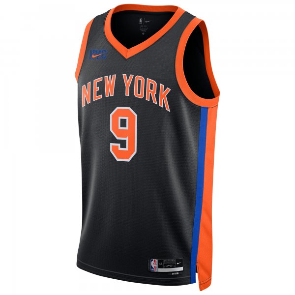 Unisex New York Knicks RJ Barrett Nike Black 2022/23 Swingman Jersey - City Edition