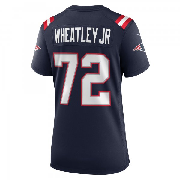 Women's New England Patriots Tyrone Wheatley Nike  Navy Team Game Jersey