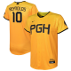 Youth Pittsburgh Pirates #10 Bryan Reynolds Nike Gold 2023 City Connect Cool Base Player Jersey